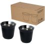 Duo 80 ml RCS sertifisert espressokoppsett av rustfritt stål  Svart