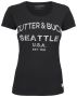 Pacific City Tee Ladies Black Print