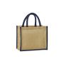 Natural starched jute midi tote