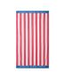 Striped Cotton Terry Beach Towel 100x180 cm cerise-white-blue