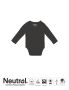 Babybody med lange ermer charcoal