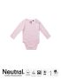 Babybody med lange ermer light pink