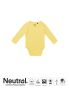 Babybody med lange ermer dusty yellow