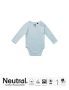Babybody med lange ermer light blue