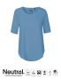 Dame T-skjorte med halvlange ermer Lyseblå