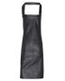 Faux Leather Bib Apron One Size
