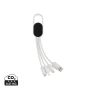 4-in-1 kabel med karabinkrok Hvit