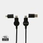 Oakland RCS resirkulert plast 6-i-1 hurtigladende 45W kabel Svart