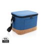 Two tone kjølebag med detaljer i kork Blå