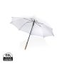 27" Impact AWARE™ rPET 190T bambusparaply, automatisk åpning Hvit