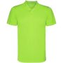 Monzha kortermet teknisk polo for herre Lime