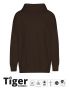 Tiger Cotton Oversized Hoodie brown