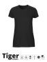 Dame Tiger Cotton T-skjorte black