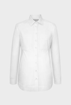 Graviditets skjorten - Sofie. Lang ermet Hvit