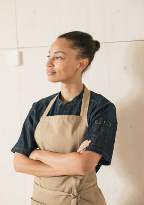 Kokkeskjorte kort arm Unisex  Mørkeblå