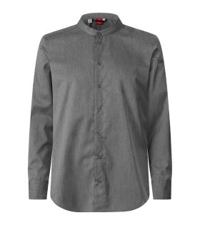 Kokkeskjorte lang arm Unisex Grå melert
