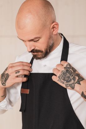 Kokkeskjorte lang arm Unisex Hvit