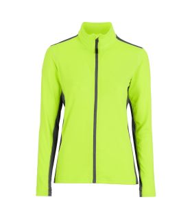 Evora Full Zip Woman Neon Yellow/Grey