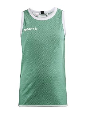 Progress Reversible Basket Singlet Jr Team Green/White