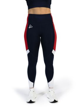 OL Norway Tights W Blaze/Bright Red