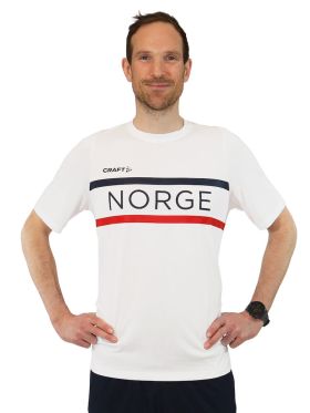 OL Norway Bi-blend Stripe SS Tee M White