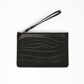 LEATHER clutch. Scream. Black