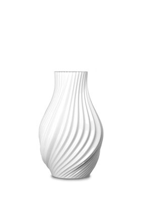 Twist Vase H18 cm hvit porselen