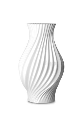 Twist Vase H25 cm hvit porselen