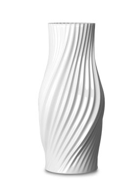 Twist Vase H31 cm hvit porselen