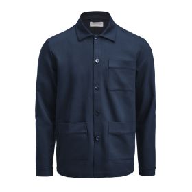 Patch Pocket Overshirt Unisex Navy