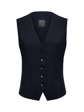 Signature Suit Vest Woman Marineblå