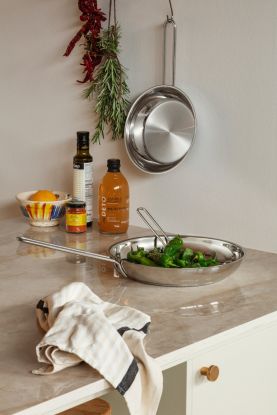 Stainless Steel Stekepanne 28 cm steel base