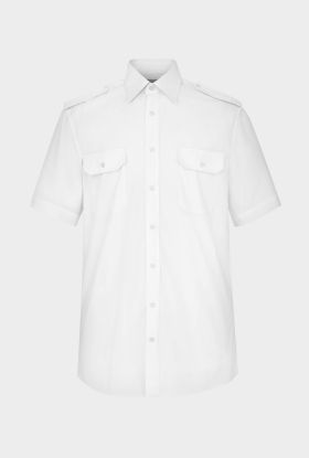 Steven short sleeve pilot skjorte Hvit