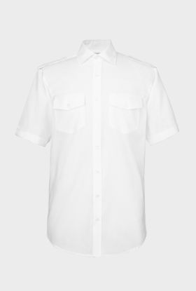 Jens short sleeve pilot skjorte - hvit  Hvit