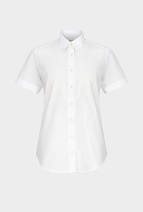Frida short sleeve skjorte - hvit Hvit