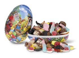 Påskeegg 18 cm Smågodt og Sjokoladeblanding 600g