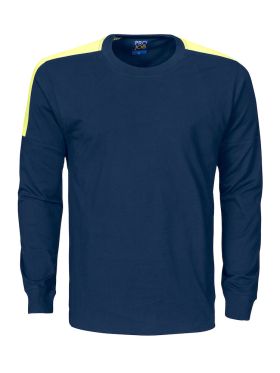 2020 T-Shirt med lang arm Navy/Yellow