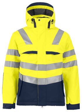 6422 Vinterjakke EN ISO 20471 Kl 3 Yellow/Navy