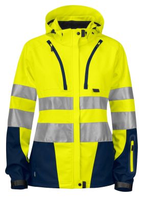 6423 Jakke Dame EN ISO 20471 Kl 3/2 Yellow/Navy