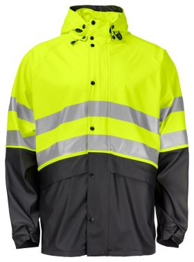 6431 Regnjakke EN ISO 20471 Kl 3/2 Yellow/Black