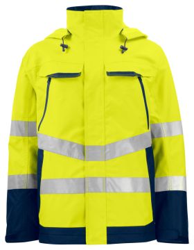 6440 Skalljakke EN ISO 20471 Kl 3 Yellow/Navy