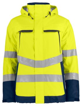 6441 Skalljakke EN ISO 20471 Klasse 3 Yellow/Navy