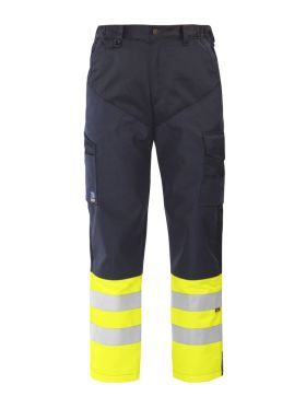6507 Servicebukse EN ISO 20471 Kl 1 Yellow/Navy