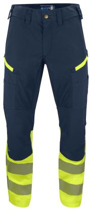 6528 Servicebukse Stretch EN ISO 20471 Kl 1 Yellow/Navy
