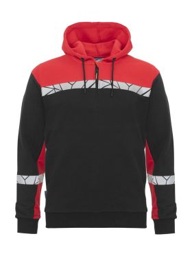 7104 Hettegenser 1/2 Zip black-red