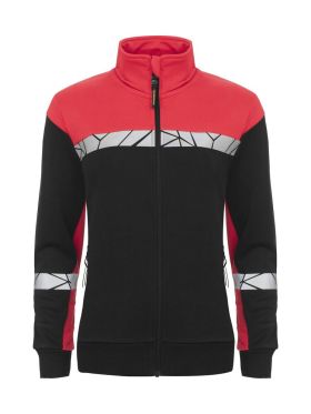 7105 Sweatshirt Dame black-red