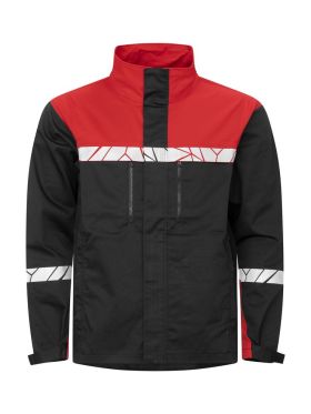 7416 Arbeidsjakke black-red