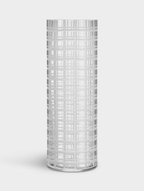 CUT IN NUMBER Vase H 330 mm med rutemønster
