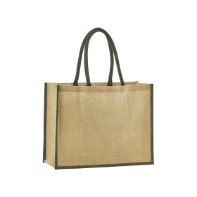 Natural starched jute classic shopper