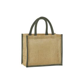 Natural starched jute midi tote
